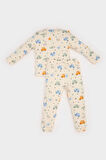 Erkek Bebek Pijama Takımı Araç Baskılı Fitilli Kaşkorse Uzun Kollu Üst Beli Lastikli Uzun Alt