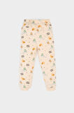 Erkek Bebek Pijama Takımı Dinazor Desenli Uzun Kollu Üst Beli Lastikli Uzun Alt 