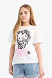 Kız Çocuk Hello Kitty Relax Fit Kısa Kollu Tişört