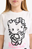 Kız Çocuk Hello Kitty Relax Fit Kısa Kollu Tişört