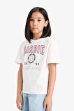 DeFacto Kız Çocuk Barbie Relax Fit Bisiklet Yaka Kısa Kollu Tişört E2630A825SMER85