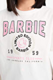 DeFacto Kız Çocuk Barbie Relax Fit Bisiklet Yaka Kısa Kollu Tişört E2630A825SMER85