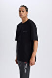 DeFactoFit NBA Miami Heat Oversize Geniş Kalıp Bisiklet Yaka Sırt Baskılı Kısa Kollu Tişört E0067AX25SPBK81
