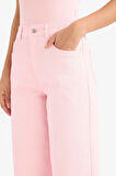 Culotte Gabardin Kumaş Pantolon Yüksek Bel Geniş Paça