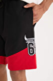 DeFactoFit NBA Chicago Bulls Standart Fit Düz Paça Şort B9894AX25SPBK81