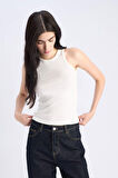DeFacto Slim Fit Dar Kesim Halter Yaka Fitilli Kaşkorse Atlet E7019AX25SPER105