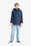 Erkek Çocuk Su Geçirmez Kapüşonlu Pelüş Astar Yağmurluk