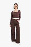 DeFacto Wide Leg Gabardin Pantolon Normal Bel Standart Boy E4381AX25SPBN473
