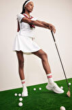 DeFactoFit Standart Fit Pileli İçi Taytlı Mini Tenis Eteği D9317AX25SPWT34