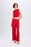 Wide Leg Geniş Paça Bürümcük Pantolon
