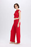 Wide Leg Geniş Paça Bürümcük Pantolon