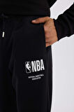 DeFactoFit NBA Wordmark Kalın Jogger Eşofman Altı Standart Fit Cepli Lastikli Paça D6576AX25SPBK81