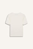 Slim Fit Dar Kesim Bisiklet Yaka Casual Fitilli Kaşkorse Kısa Kollu Tişört