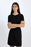 DeFacto Slim Fit Dar Kesim Bisiklet Yaka Basic Düz Fitilli Kaşkorse Kısa Kollu Tişört E4268AX24AUBK81