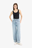Slim Fit Dar Kesim Kare Yaka Fitilli Kaşkorse Atlet