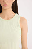 DeFacto Slim Fit Dar Kesim Halter Yaka Basic Düz Fitilli Kaşkorsel Atlet A8859AX25SPGN764
