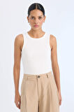 Slim Fit Dar Kesim Halter Yaka Fitilli Kaşkorse Atlet