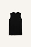 Regular Fit Bisiklet Yaka Basic Düz Kolsuz Tişört