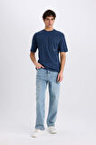 DeFacto %100 Pamuk Boxy Fit Bisiklet Yaka Baskılı Kısa Kollu Tişört C2138AX25SPBE389