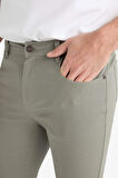 Slim Fit Dar Kesim Dar Paça Dokulu Pantolon