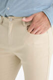 Slim Fit Dar Kesim Dar Paça Dokulu Pantolon