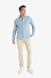 Slim Fit Dar Kesim Dar Paça Dokulu Pantolon