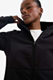 Defactofit Su Geçirmez Softshell Slim Fit Dar Kesim Kapüşonlu Fermuarlı Cepli Parka