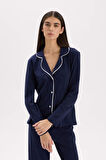DeFacto Pijama Takımı Regular Fit Uzun Kollu Üst Uzun Altı-Fall in Love E2246AXNSNV31