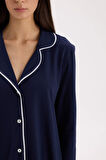 DeFacto Pijama Takımı Regular Fit Uzun Kollu Üst Uzun Altı-Fall in Love E2246AXNSNV31