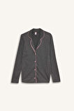 DeFacto Pijama Takımı Regular Fit Uzun Kollu Üst Uzun Altı-Fall in Love E2246AXNSAR198