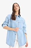 DeFacto Cepli Çıtçıtlı Gömek Jean Ceket E0952AX25SPNM39