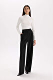 DeFacto Pantolon Wide Leg Uzun Boy Cepli Yüksek Bel Geniş Bol Paça E2799AX24WNBK81