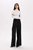 DeFacto Pantolon Wide Leg Uzun Boy Cepli Yüksek Bel Geniş Bol Paça E2799AX24WNBK81
