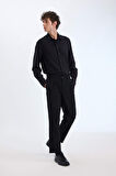 DeFacto Yazlık Kumaş Pileli Pantolon Tailored Regular Fit Normal Kesim Basic Düz Cepli Düz Paça A7273AX25SPBK27