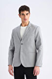 Slim Fit Dar Kesim Astarlı Blazer Ceket