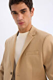 Slim Fit Dar Kesim Astarlı Blazer Ceket