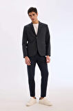 Slim Fit Dar Kesim Astarlı Blazer Ceket
