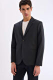 Slim Fit Dar Kesim Astarlı Blazer Ceket