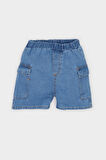 DeFacto Erkek Bebek Beli Lastikli Cepli Jean Şort B6750A525SMBE394