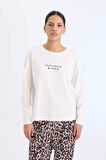 DeFacto Fall in Love Pijama Takımı Regular Fit Uzun Kollu Baskılı Üst Leopar Desenli Uzun Alt E2352AX24WNBK81