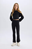 DeFacto Kız Çocuk Relax Fit Bisiklet Yaka Sweatshirt D9785A825SPBK81