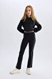 DeFacto Kız Çocuk Relax Fit Bisiklet Yaka Sweatshirt D9785A825SPBK81