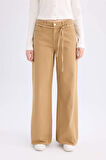 DeFacto Coool Gabardin Pantolon Wide Leg Yüksek Bel Geniş Bol Paça E1794AX24WNBG633