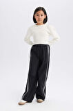 DeFacto Kız Çocuk Beli Lastikli Wide Leg Geniş Paça Pantolon D8485A825SPBK27
