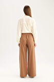 DeFacto Wide Leg Geniş Paça Esnek Belli Bağcıklı Basic Düz Palazzo Pantolon C5628AX25SPBN302