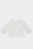 DeFacto Kız Bebek Bisiklet Yaka Floral Flamlı Poplin Uzun Kollu Gömlek E2833A525SPWT32