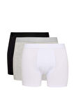 DeFacto Long Fit 3'lü Boxer C6558AX24CWBK81