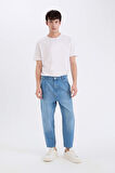 DeFacto %100 Pamuk Balloon Fit Bol Kalıp Yüksek Bel Normal Paça Jean Pantolon E4730AX25SPNM28