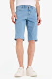 Regular Fit Jean Bermuda Şort