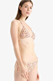 DeFacto Regular Fit Çiçekli Bürümcük Üçgen Bikini Üstü-Fall in Love E2576AX25SMRD194